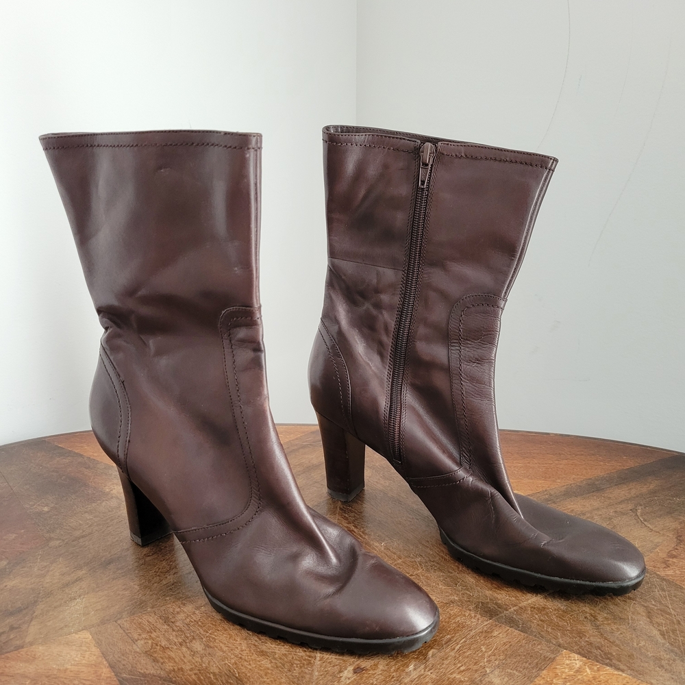 Bandolino Dark Brown Leather Boots 9.5M